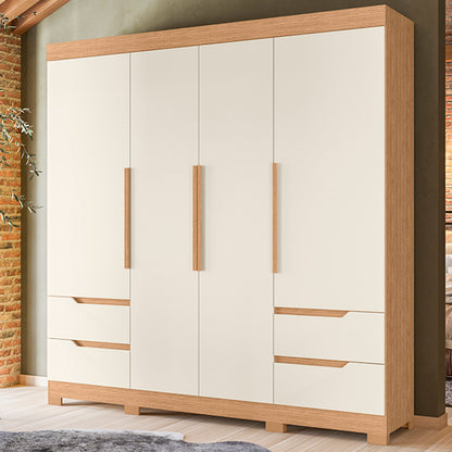 Guarda-Roupa Vivacce 4 e 4 Gavetas Portas em MDP