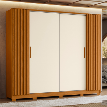 Guarda-Roupa Roupeiro Jacarandá 4 Portas MDF