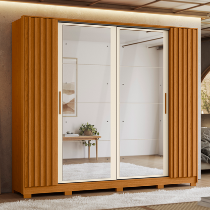 Guarda-Roupa Roupeiro Jacarandá 4 Portas MDF