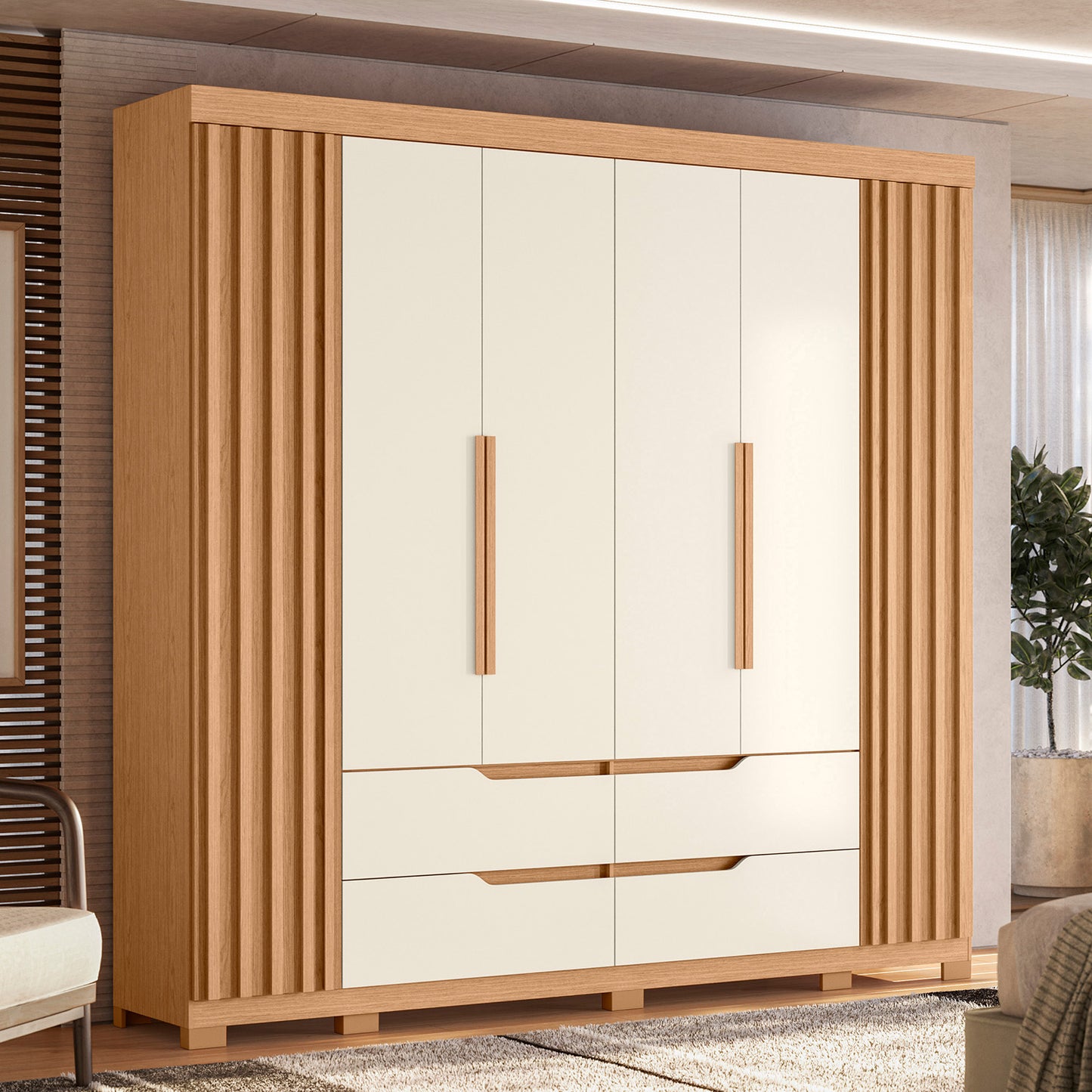 Guarda-Roupa Doble Casal 6 Portas em MDP