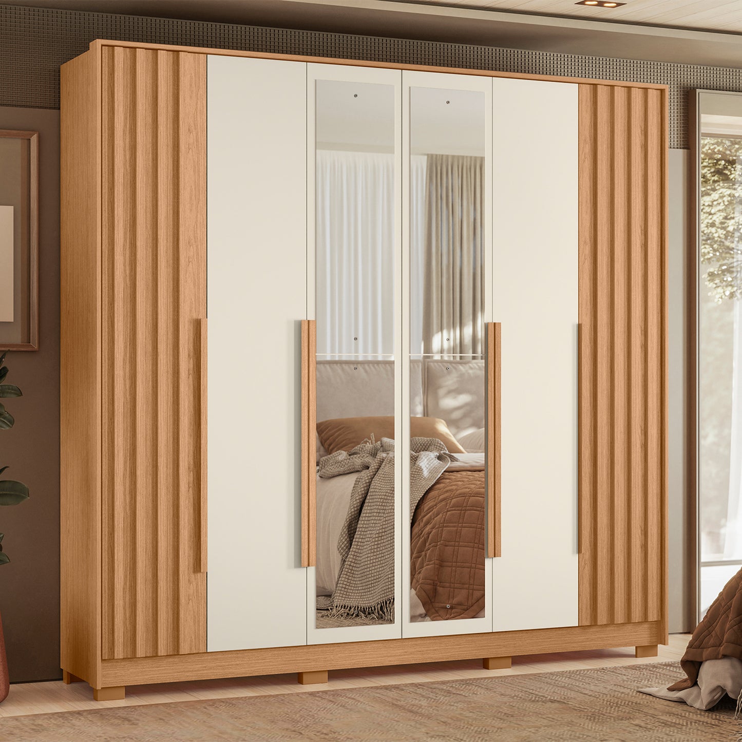 Guarda-Roupa Roupeiro Deville 6 Portas em MDP