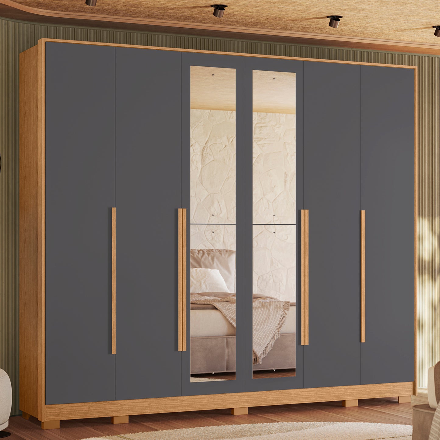 Guarda-Roupa Fascínio Casal 6 Portas em MDP