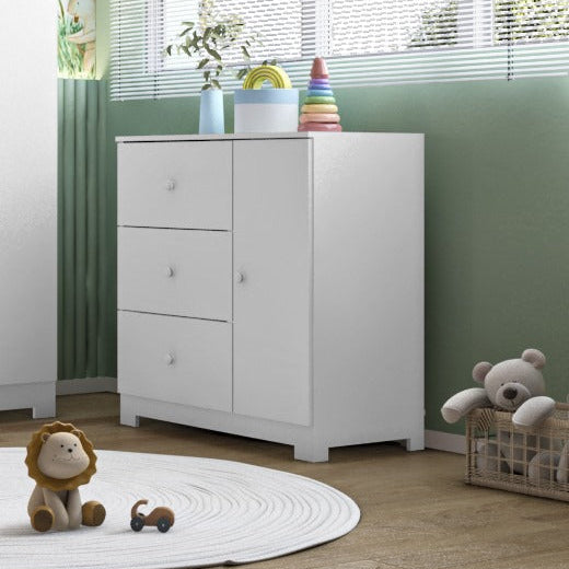 Cômoda Duda 100% MDF com Puxadores em PVC e Corrediças Telescópicas