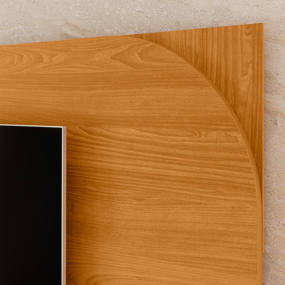 Combo Home Rack e Painel com Portas Deslizantes e Design Curvo