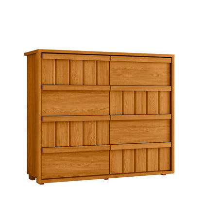 Cômoda Tarsila 100% MDF Ripado 8 Gavetas