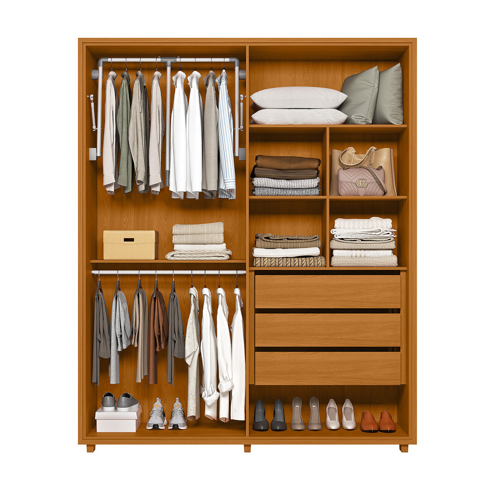 Guarda-roupa Greco 100% MDF 4 Portas e 3 Gavetas