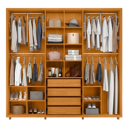 Guarda-roupa Miró MDF Ripado 6 Portas e 4 Gavetas