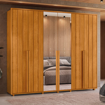 Guarda Roupa Volpi MDF Ripado 6 Portas e 6 Gavetas