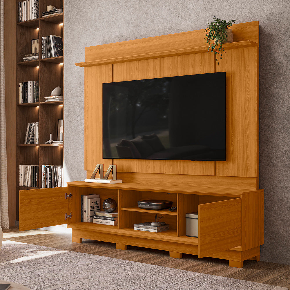 Home Theater Siena Design com Frisos Verticais