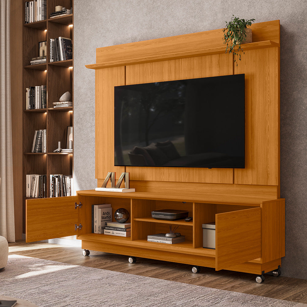 Home Theater Siena Design com Frisos Verticais