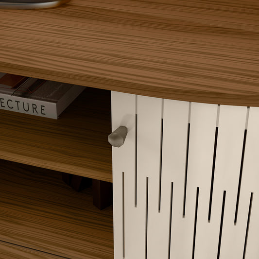 Bancada Atlanta Elegante com 2 Portas Flexíveis Retrô