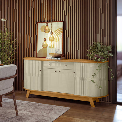 Buffet Aparador Mônaco com 2 Gavetas e 4 Portas