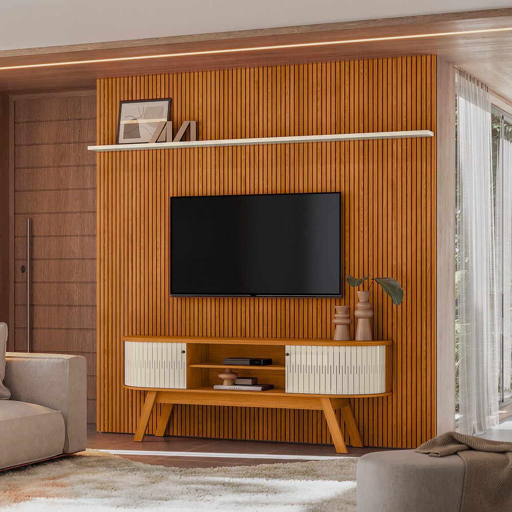 Composição New Laguna com Painel Piso-Teto e Bancada Retrô