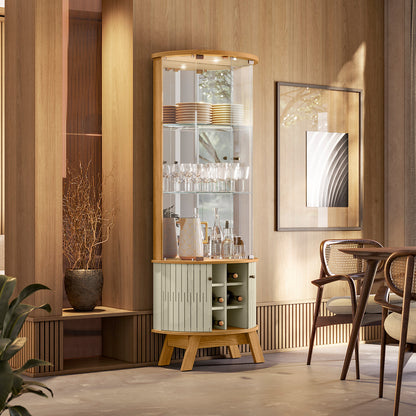 Cristaleira Marina com Portas de Vidro e Iluminação em LED