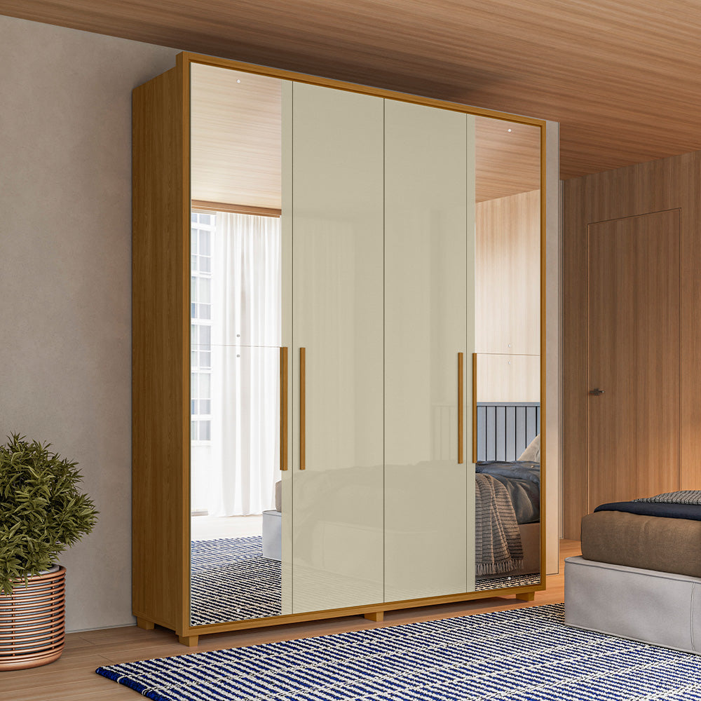 Guarda-roupa Greco 100% MDF 4 Portas e 3 Gavetas