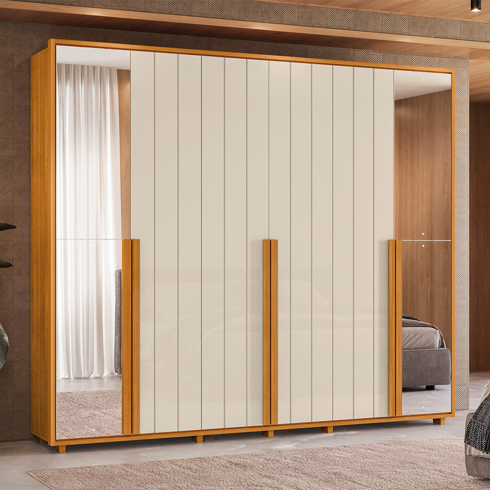 Guarda Roupa Volpi MDF Ripado 6 Portas e 6 Gavetas