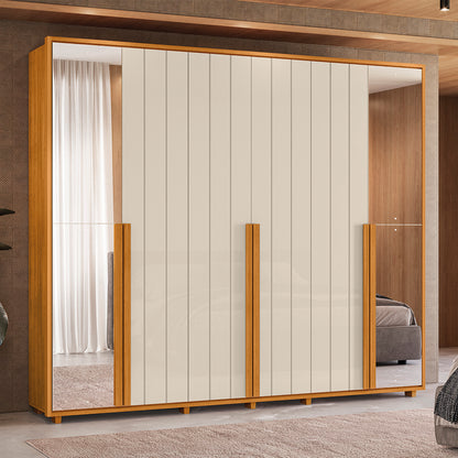 Guarda Roupa Volpi MDF Ripado 6 Portas e 6 Gavetas