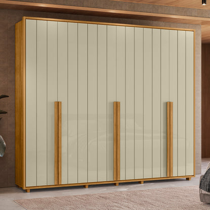 Guarda Roupa Volpi MDF Ripado 6 Portas e 6 Gavetas