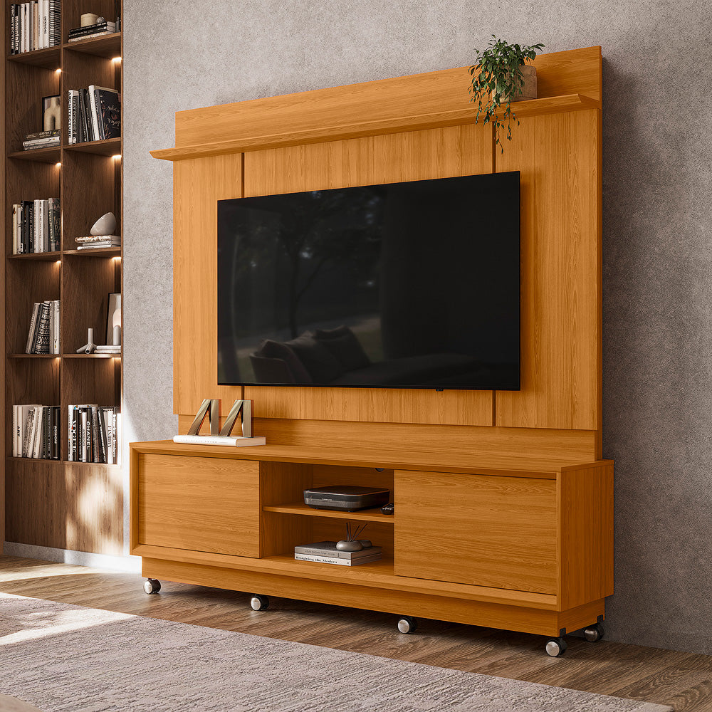 Home Theater Siena Design com Frisos Verticais