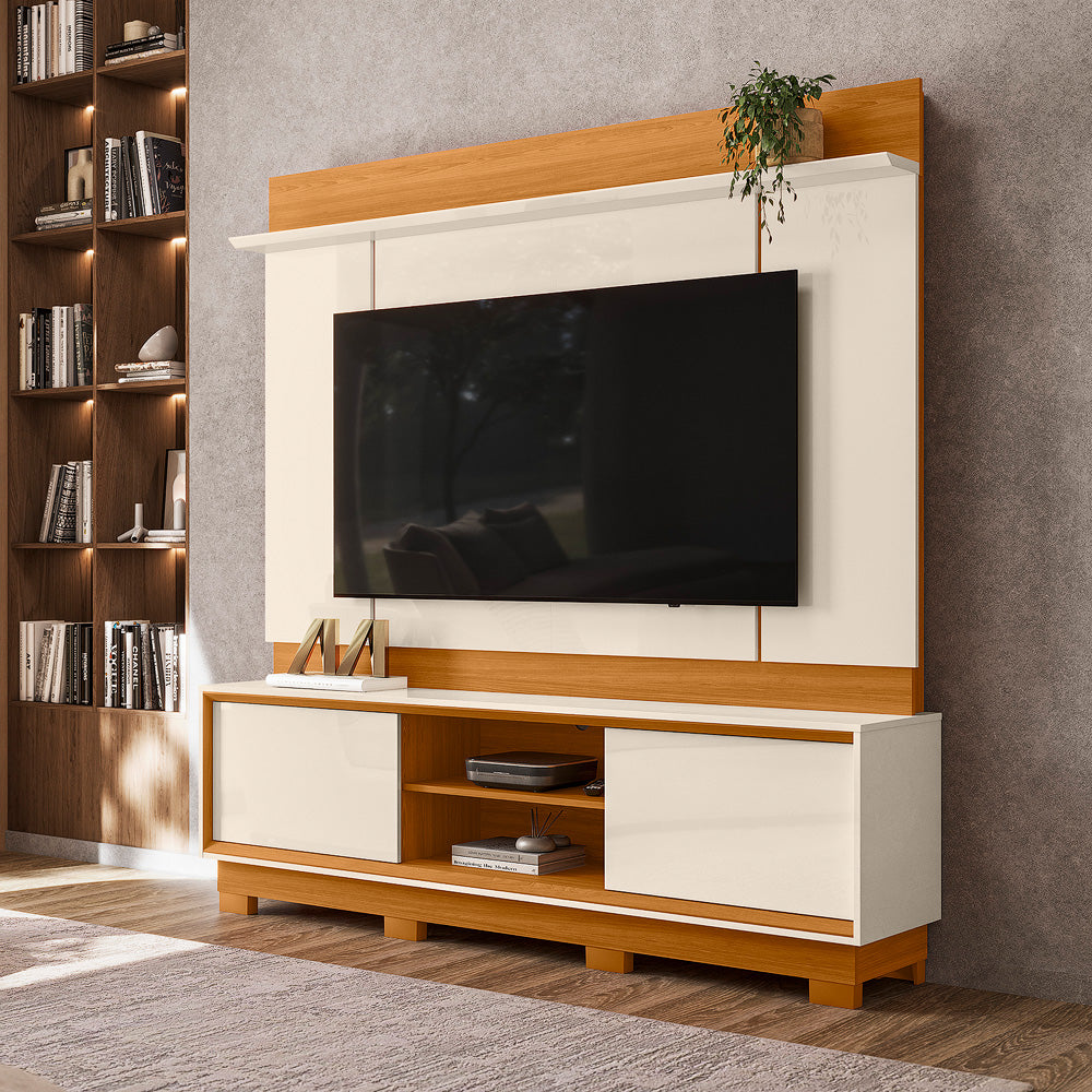 Home Theater Siena Design com Frisos Verticais