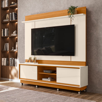 Home Theater Siena Design com Frisos Verticais