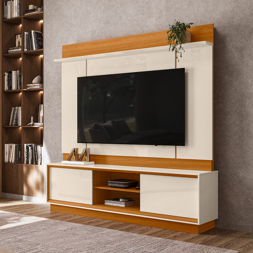Home Theater Siena Design com Frisos Verticais