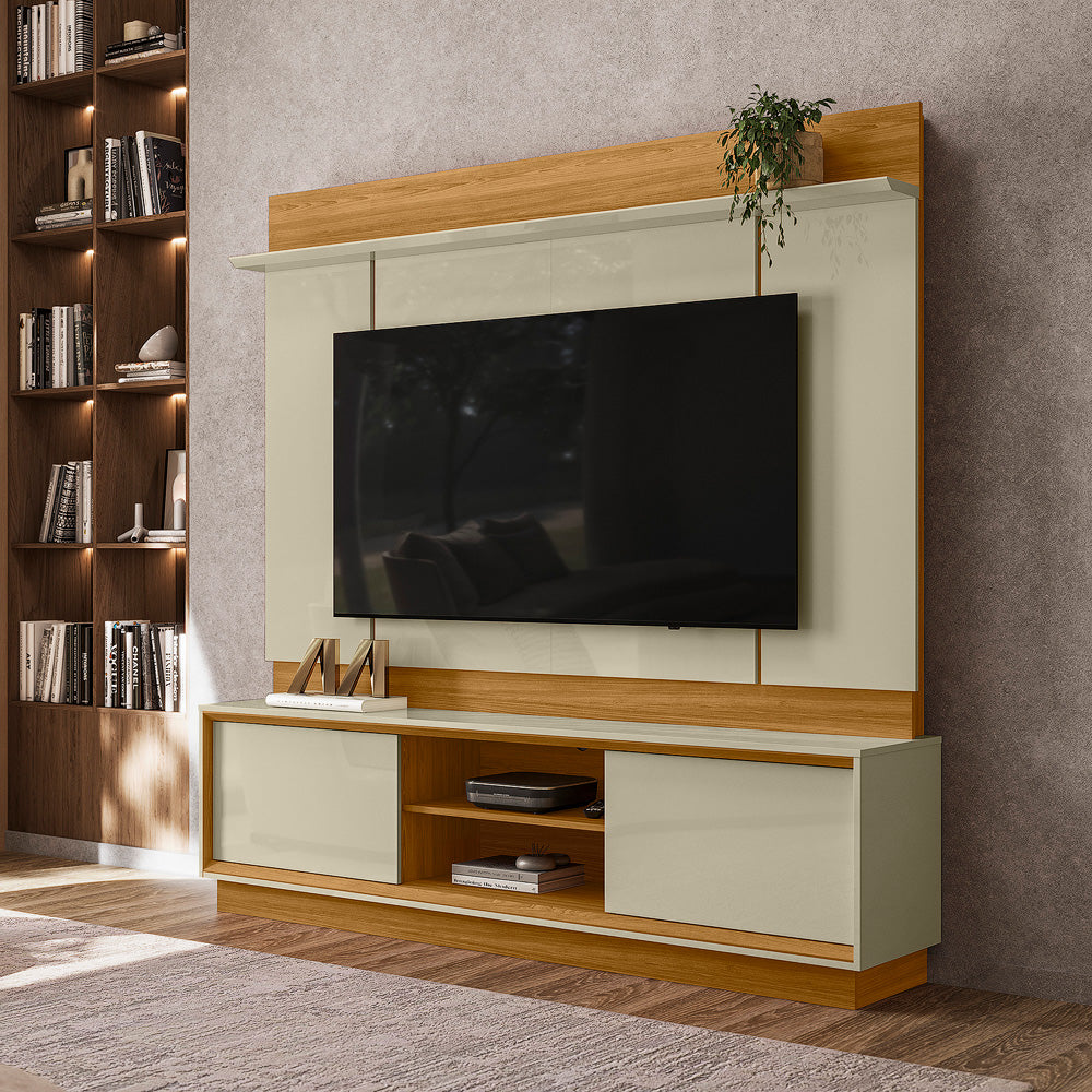 Home Theater Siena Design com Frisos Verticais
