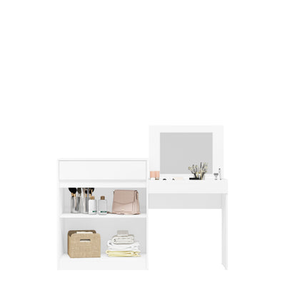 Penteadeira Escrivaninha Trend com Espelho e Gavetas MDP