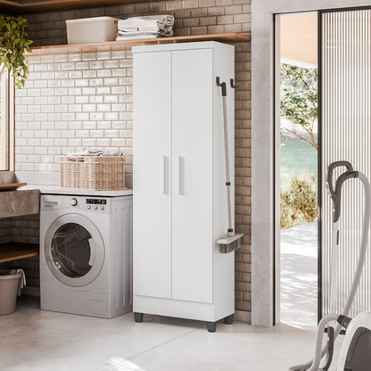 Multiuso 2 Portas com Prateleiras Móveis e Suporte Lateral