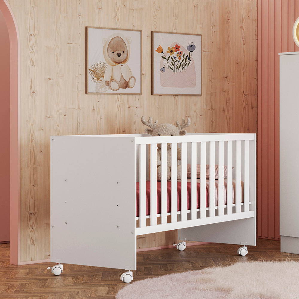 Berço Doce Sonho Reto com Suporte para Mosquiteiro