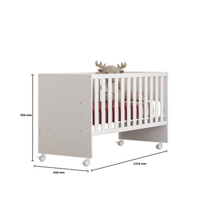 Berço Doce Sonho Reto com Suporte para Mosquiteiro