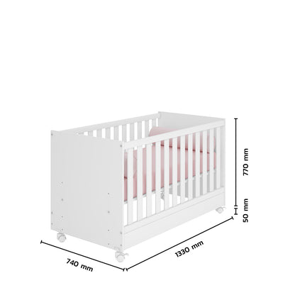 Berço com Mini Cama Doce Sonho Multifuncional