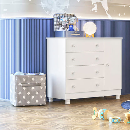 Cômoda Sapateira Doce Sonho com 1 Porta e 4 Gavetas