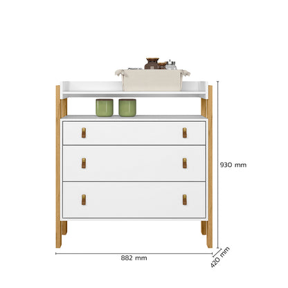 Cômoda 3 Gavetas com Nicho Linha Fantasia