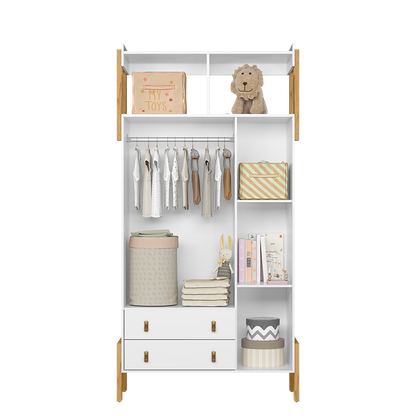 Guarda Roupa 3 Portas e 2 Gavetas com Nicho Linha Fantasia