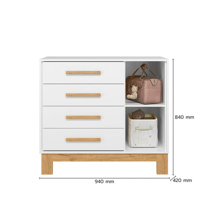 Cômoda Sapateira com 1 Porta e 4 Gavetas Q Encanto Slim