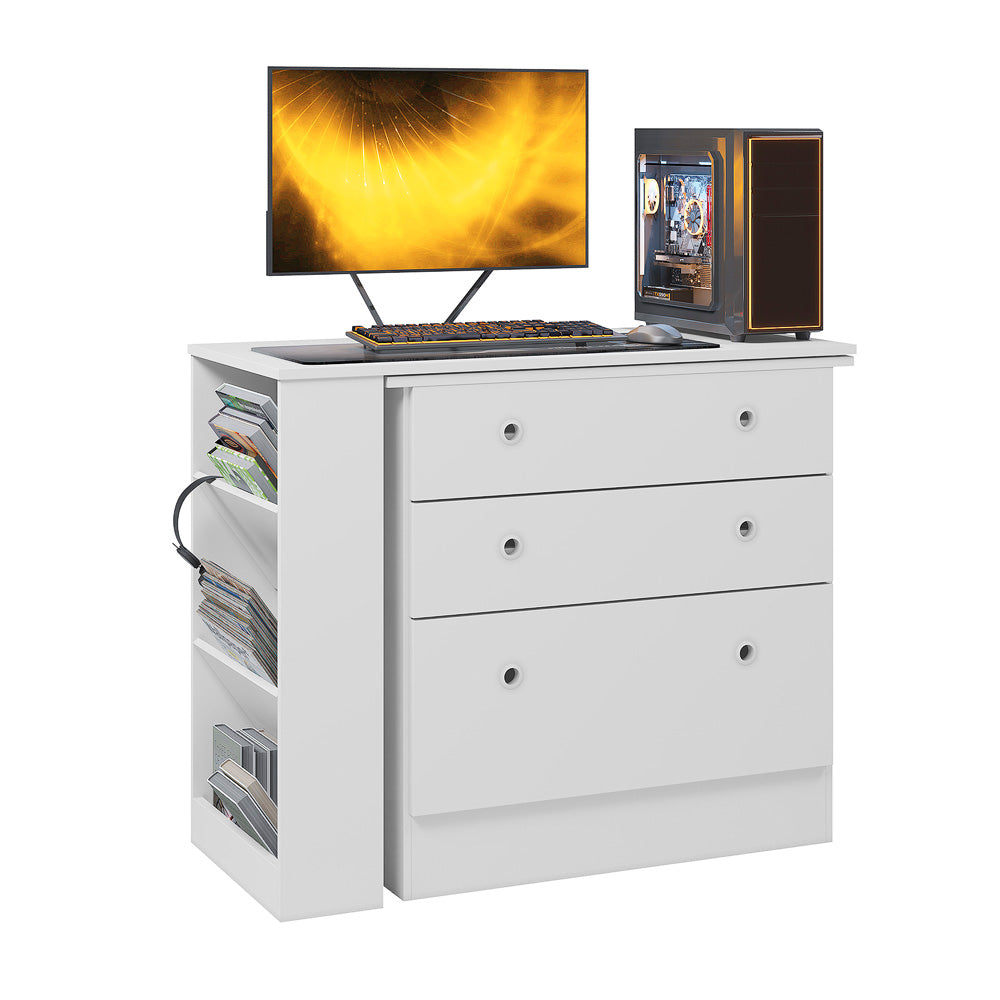 Cômoda com Mesa Giratória Gamer