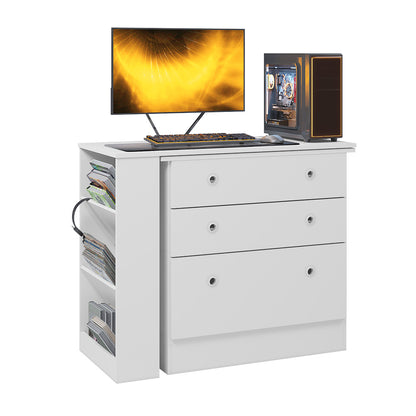 Cômoda com Mesa Giratória Gamer