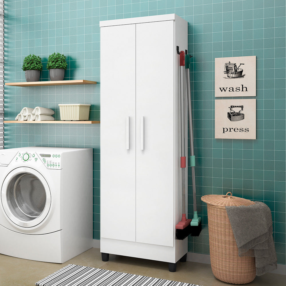 Multiuso 2 Portas com Prateleiras Móveis e Suporte Lateral