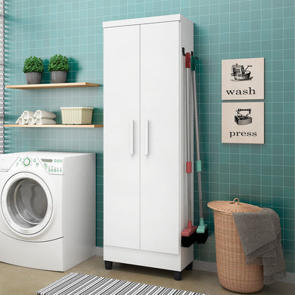 Multiuso 2 Portas com Prateleiras Móveis e Suporte Lateral