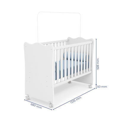 Berço Doce Sonho Confortável com Suporte para Mosquiteiro