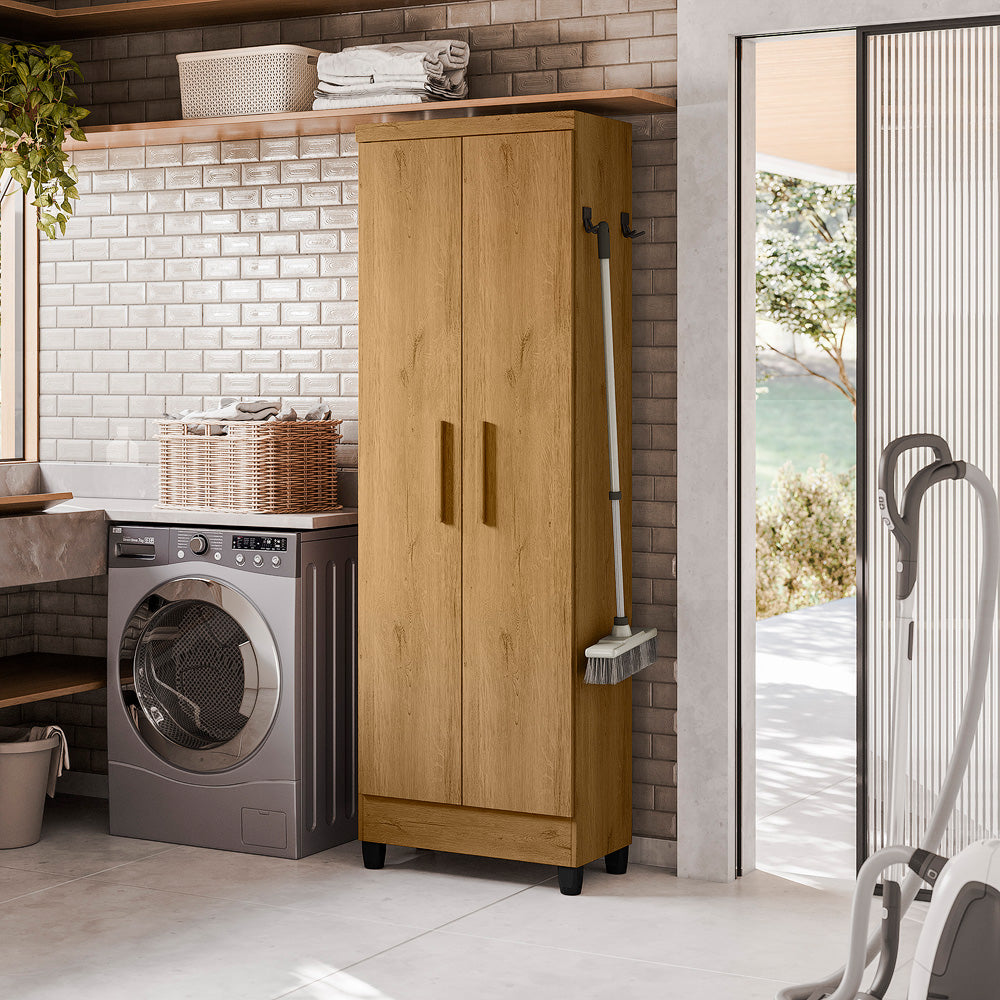 Multiuso 2 Portas com Prateleiras Móveis e Suporte Lateral