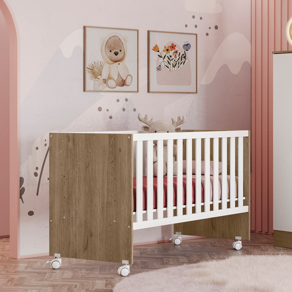 Berço Doce Sonho Reto com Suporte para Mosquiteiro