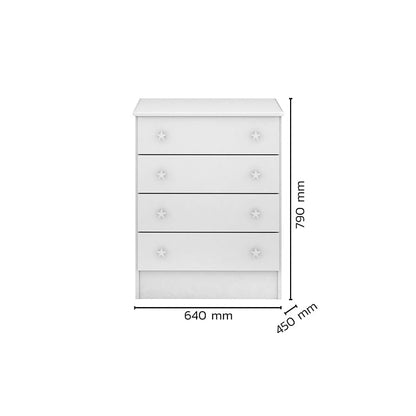 Cômoda 4 Gavetas Doce Sonho