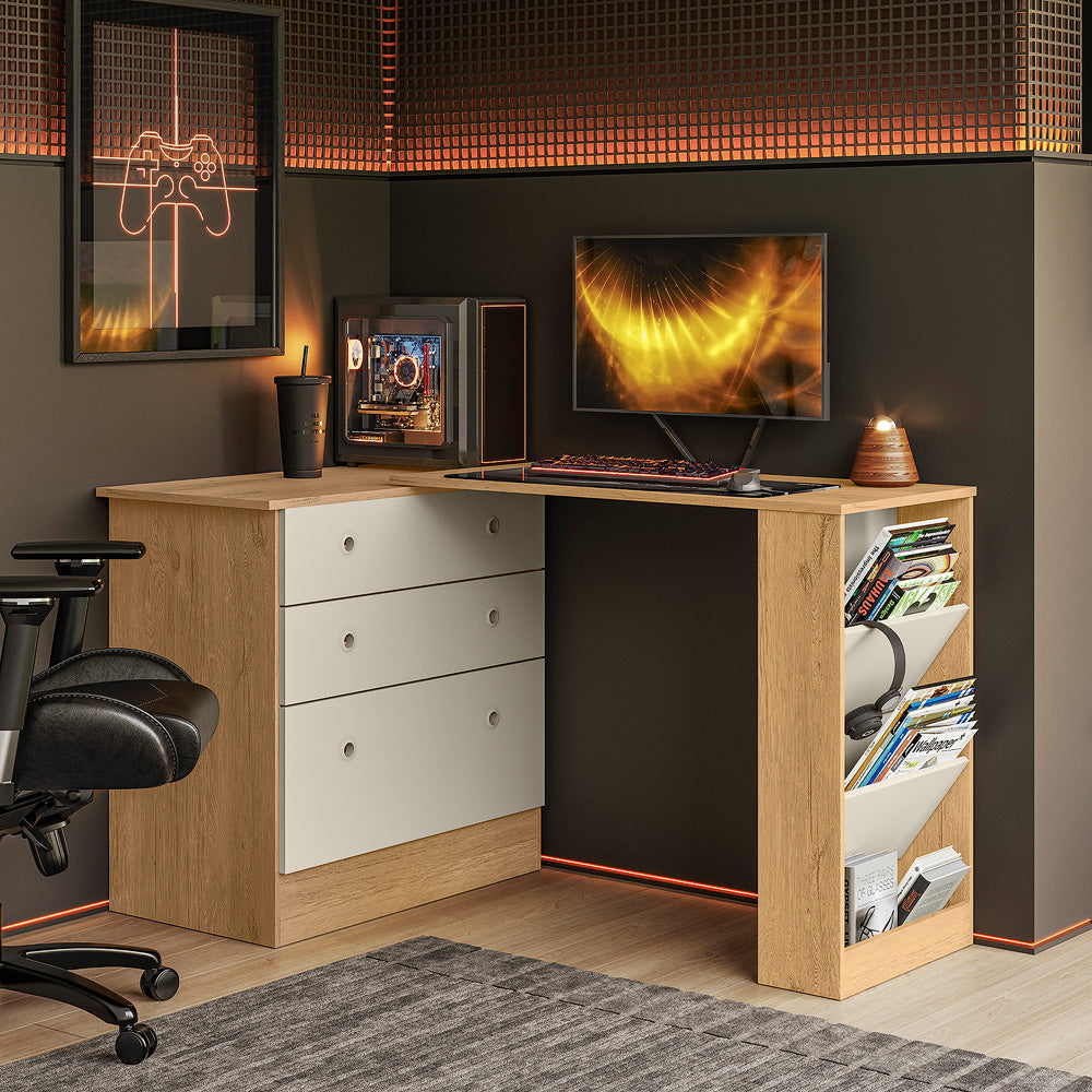 Cômoda com Mesa Giratória Gamer