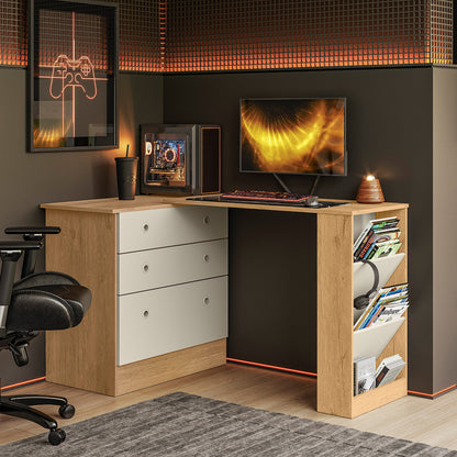 Cômoda com Mesa Giratória Gamer