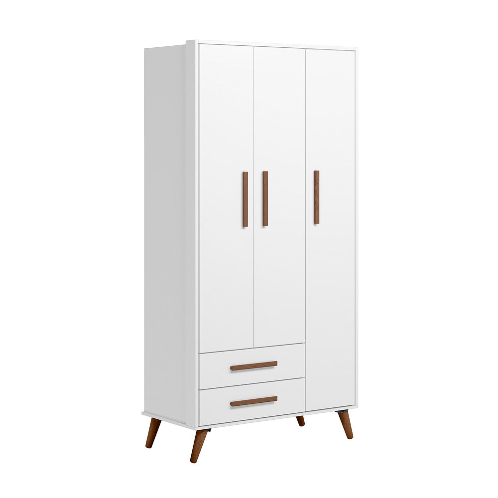 Guarda-Roupa Q Encanto Retrô com 3 Portas e 2 Gavetas