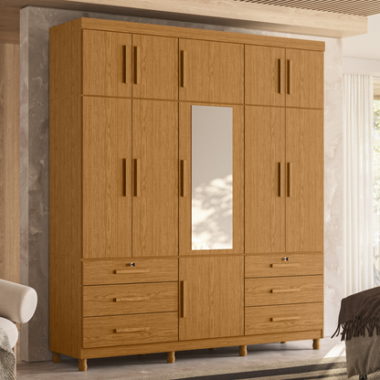 Guarda-Roupa Triton Plus 6 Portas em MDP com Corrediças Telescópicas