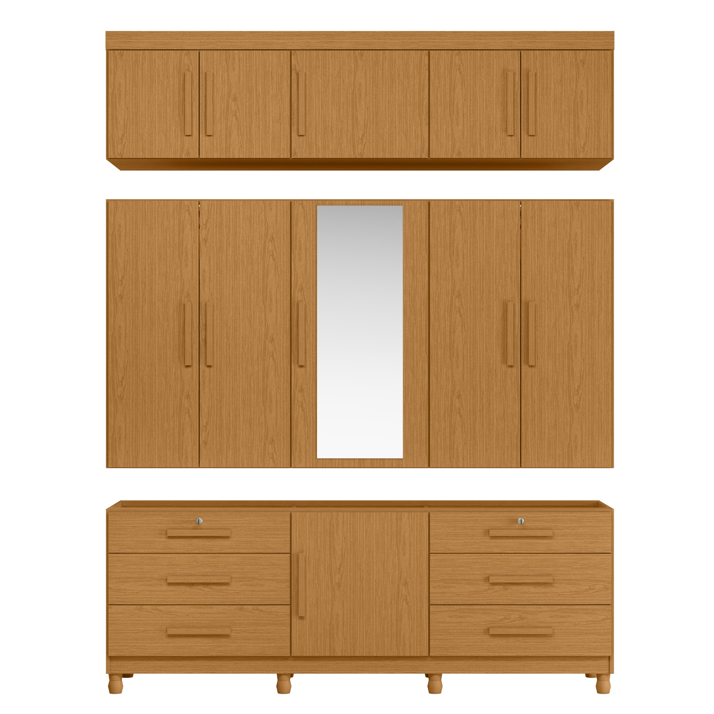 Guarda-Roupa Triton Plus 6 Portas em MDP com Corrediças Telescópicas