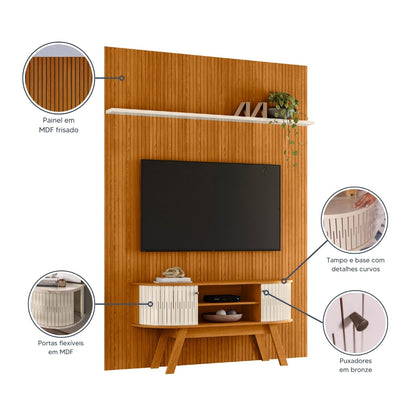 Composição New Silverstone com Painel Piso-Teto e Bancada